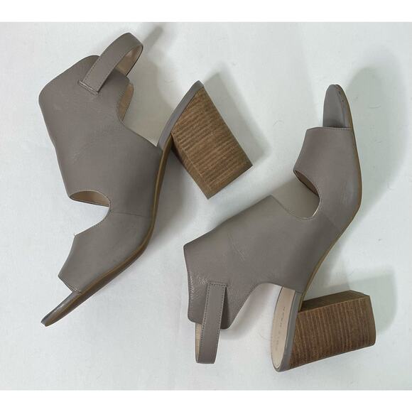 Cole Haan Gray Kathlyn Booties Peep Toe Block Heel Size 10B - Picture 2 of 6